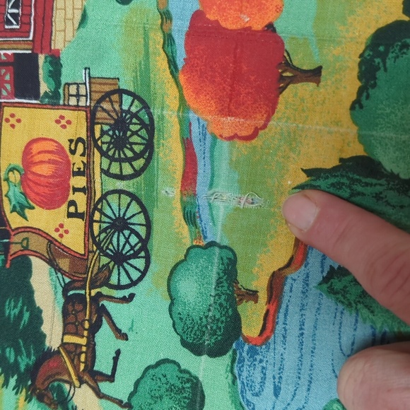 Fabric Stash Joan Kessler "Harvest Country" Vtg Fall Pumpkin Farm 5 Pieces READ - Picture 7 of 7